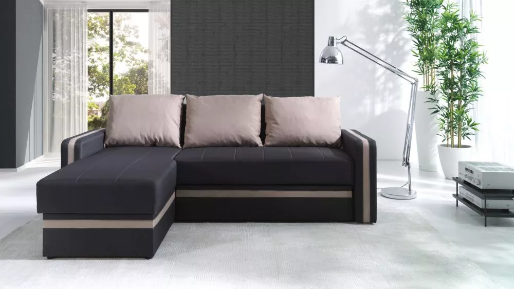 Dīvāns Euforia Duo Standard · Melns · 156 × 234 × 82 cm