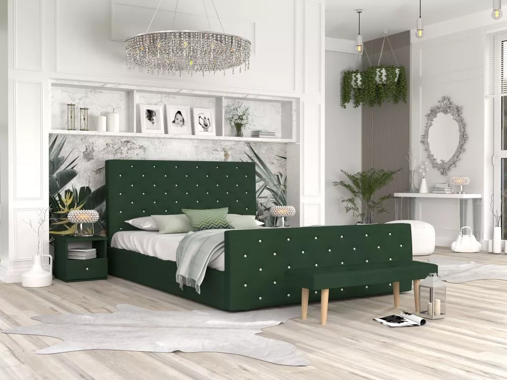 Gulta Passion Standard ar stelāžu Guļamvietas platums: 140 cm, Guļamvietas garums: 200 cm, stelāžas tips: metāla, · Zaļš
