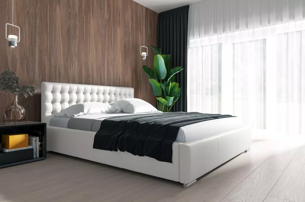 Gulta Porto standard ar stelāžu Guļamvietas platums: 120 cm, Guļamvietas garums: 200 cm, stelāžas tips: metāla, · Balts 