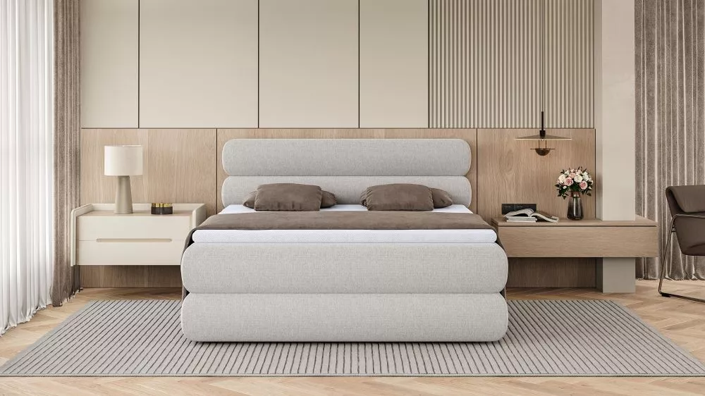 Gulta Nolio Boxspring Guļamvietas platums: 140 cm, Guļamvietas garums: 200 cm, · 150 × 230 × 116 cm