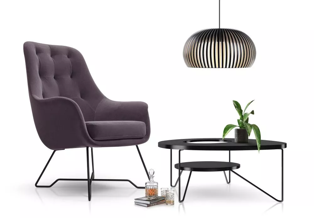 Mīksts krēsls Ezo Standard Sēdvietas dziļums: 52 cm, · Antracīts · 72.5 × 83 × 101.5 cm