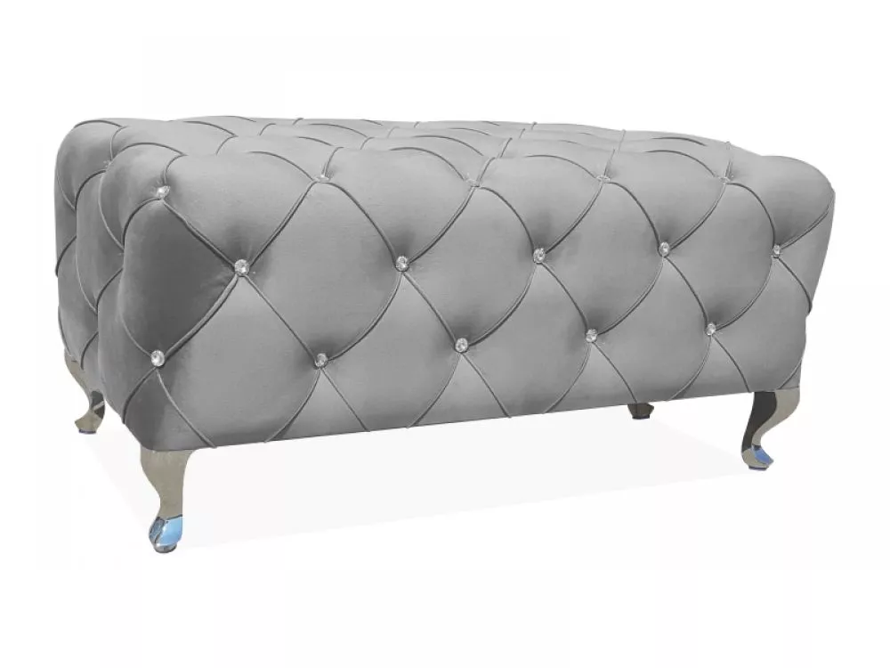 Pufs Hestia L Velvet Auduma numurs: Bluvel 14, · Pelēks · 100 × 46 × 50 cm