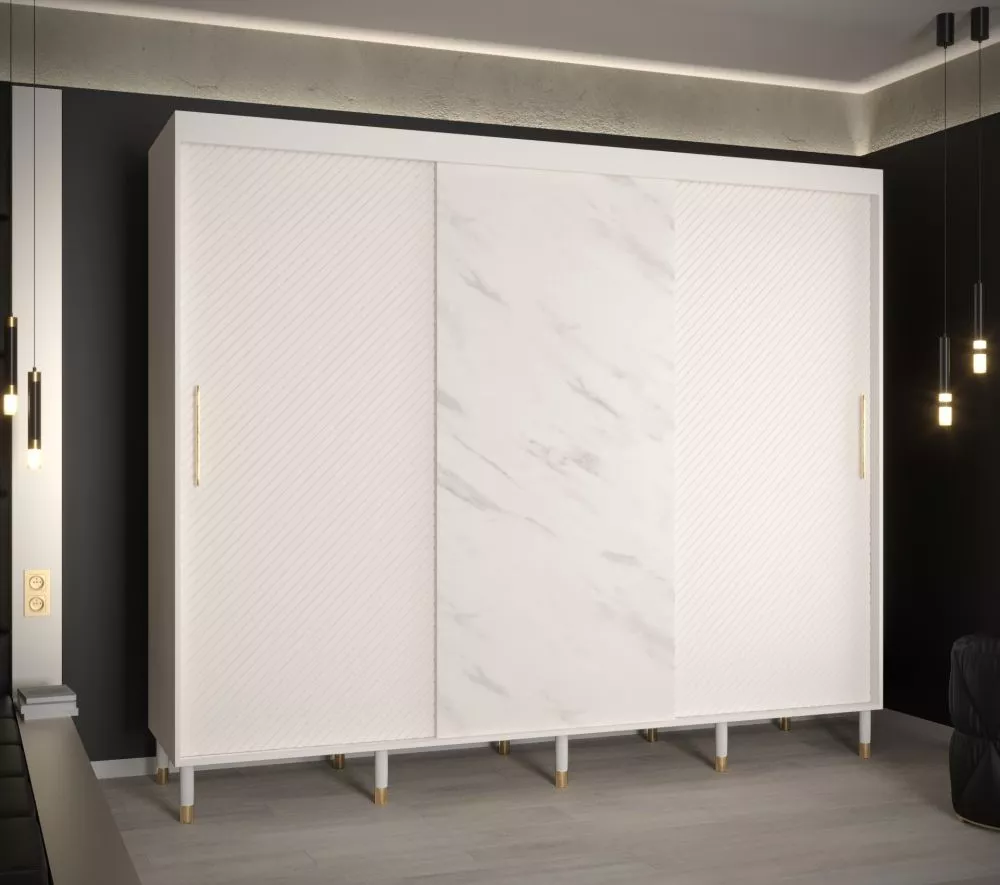 Skapis Calipso Jodelka Marmur · 250 × 62 × 208 cm