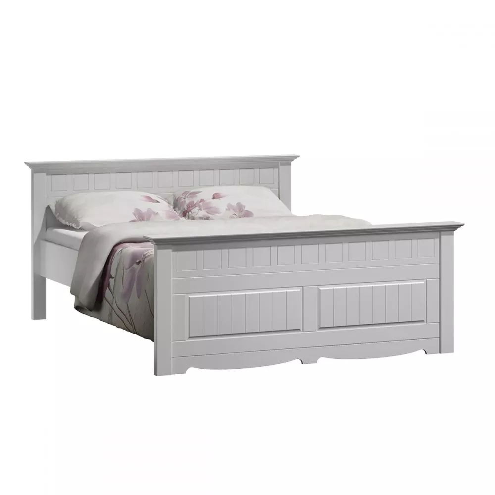 Gulta Belluno Elegante ar stelāžu Guļamvietas platums: 140 cm, Guļamvietas garums: 200 cm, · Balts · 141 × 214 × 95 cm