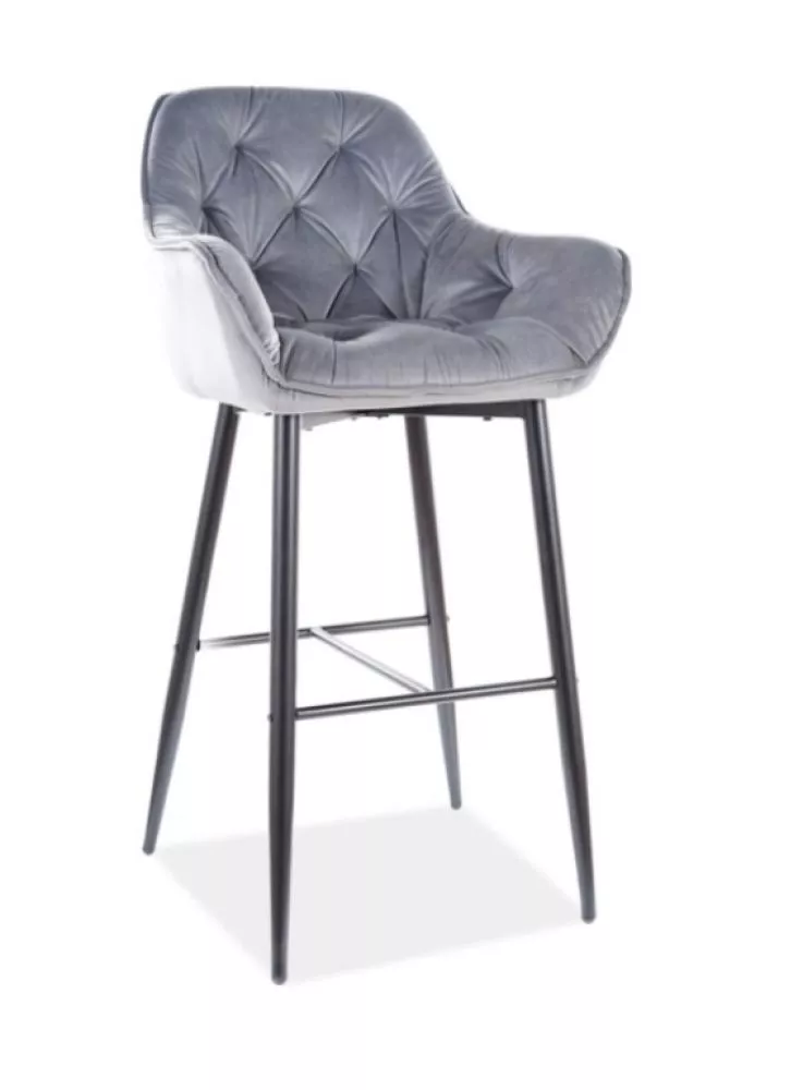 Krēsls Cherry H-1 Velvet · Pelēks · 105 × 56 × 40 cm