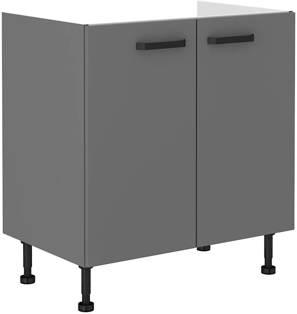 Virtuves skapis Nessa 80 ZL 2F BB · Antracīts