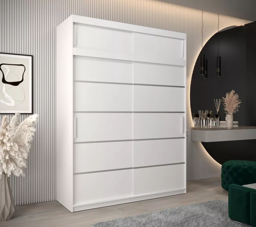 Skapis Verona 1 Premium · Balts · 180 × 62 × 240 cm