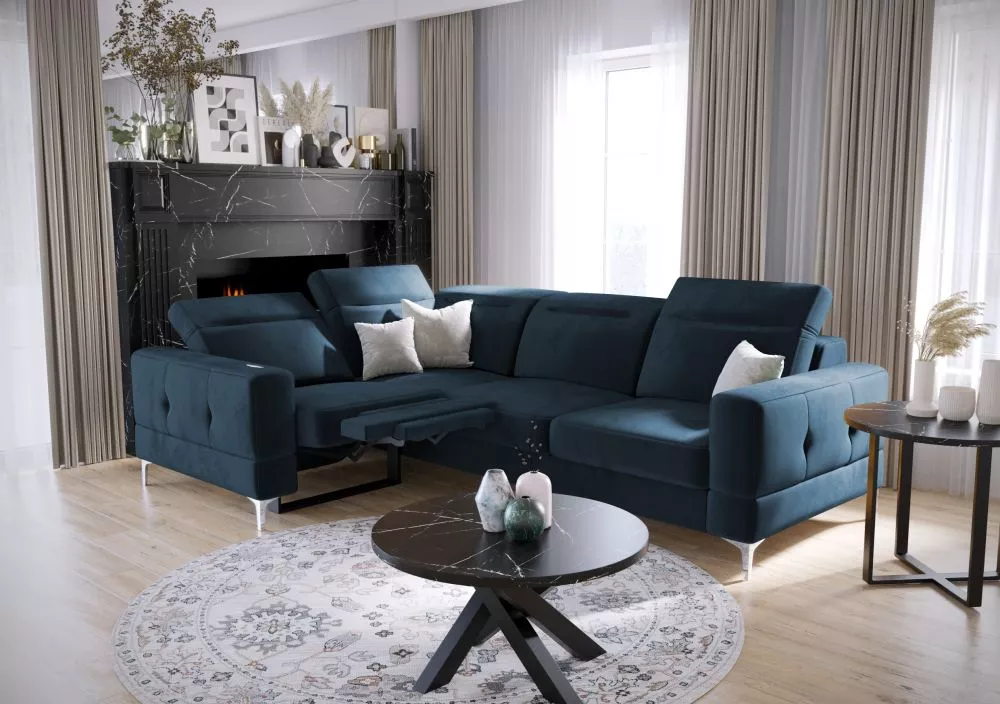 Dīvāns Malibu Relax standard · Zils · 185 × 250 × 90 cm