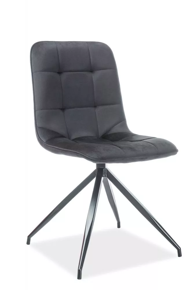 Krēsls Texo Velvet · Melns · 87 × 45 × 42 cm