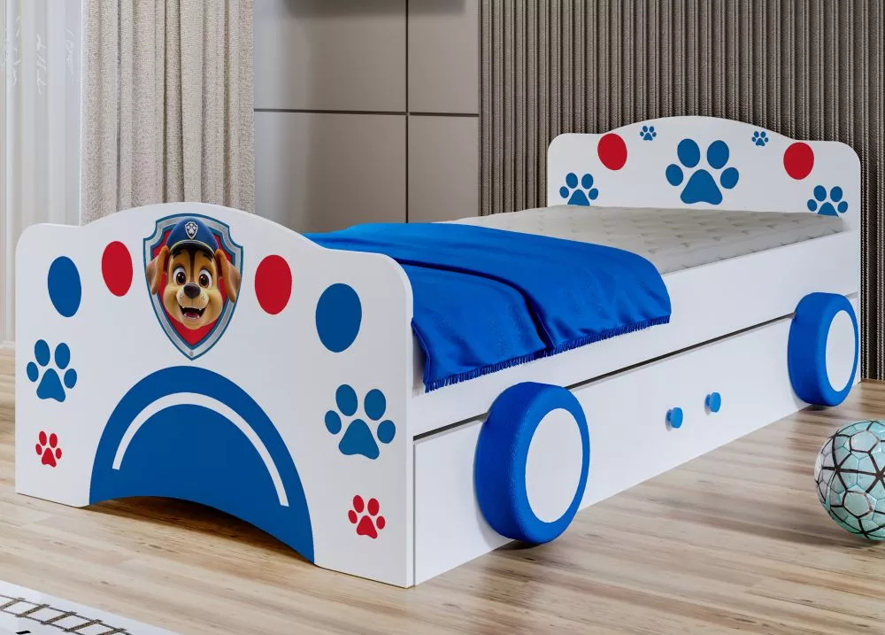 Bērnu gulta Speed ar stelāžu Guļamvietas platums: 70 cm, Guļamvietas garums: 140 cm, · 82 × 144 × 57 cm