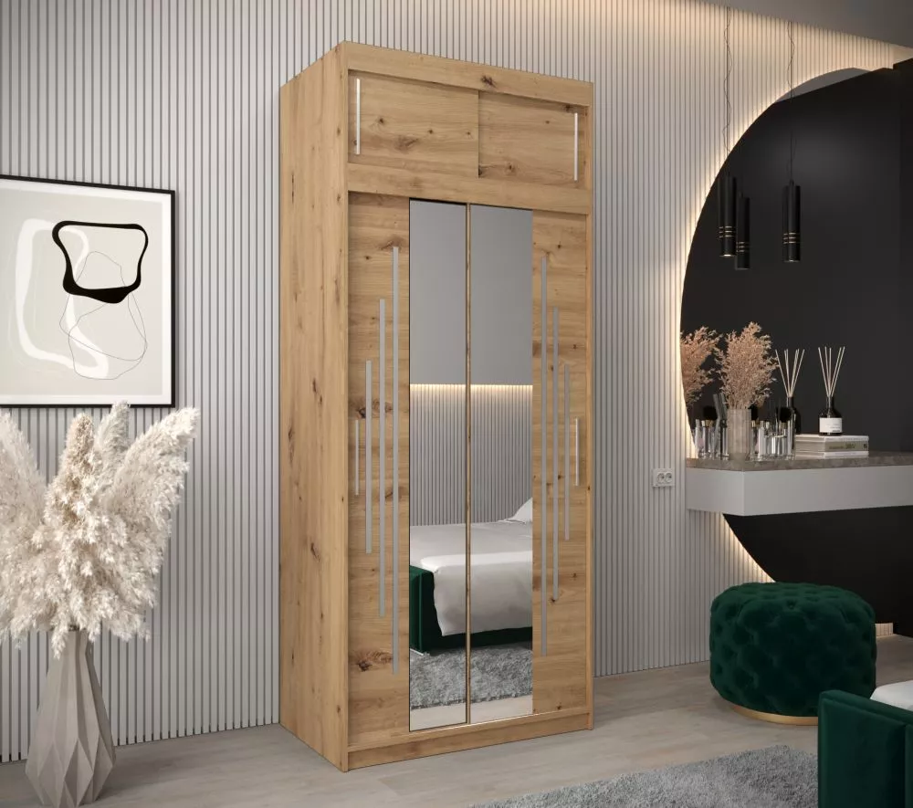 Skapis York 1 Premium · Ozols artisan · 100 × 62 × 240 cm