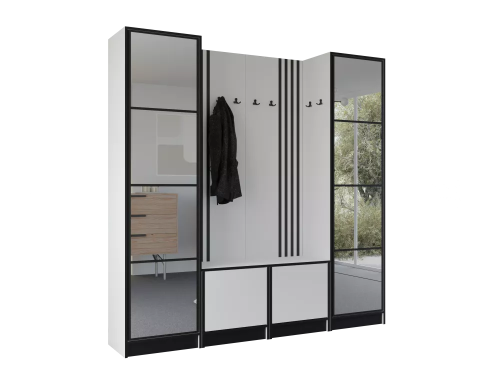 Koridora iekārta Eden Plus 18 · Balts · 212.4 × 39 × 205 cm