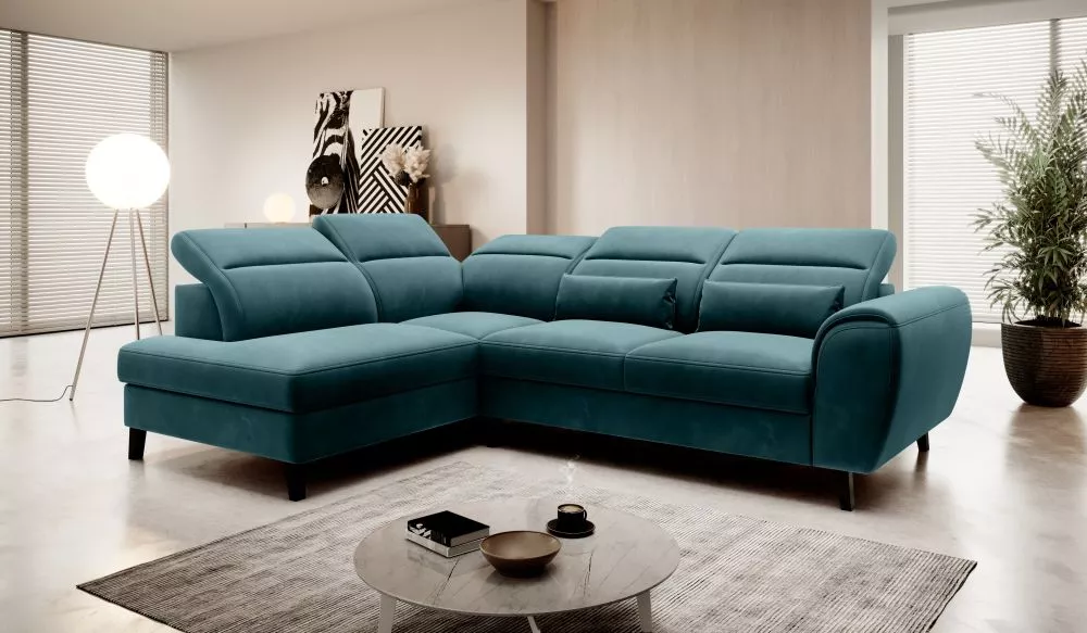 Dīvāns Noble Premium Standard · Tirkīzs · 201 × 255 × 83 cm