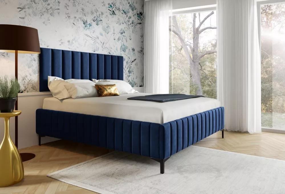 Gulta PK26 Basic ar stelāžu Guļamvietas platums: 120 cm, Guļamvietas garums: 200 cm, stelāžas tips: koka, · Zils · 130 ×