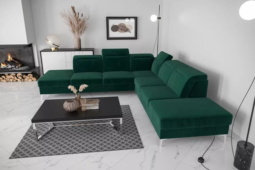 Dīvāns Oslo Max standard · Tumši zaļš · 295 × 295 × 90 cm
