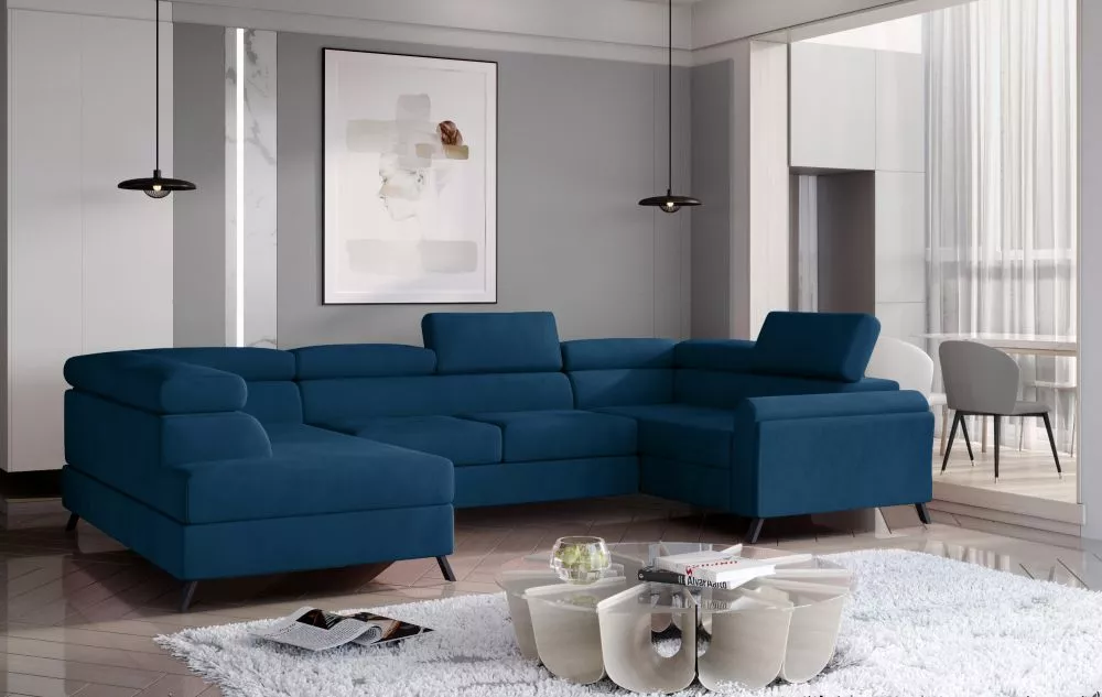 Dīvāns Escada Premium standard · Zila · 200 × 336 × 76 cm