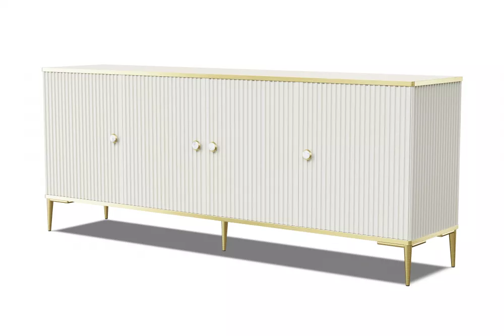 Kumode Petra K4D · Gaiši bēšs · 182 × 40 × 73 cm