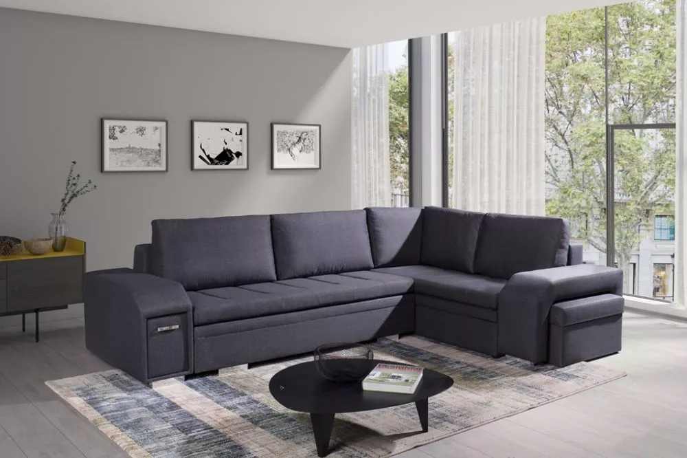 Dīvāns Ail Standard · Tumši pelēks · 205 × 305 × 90 cm