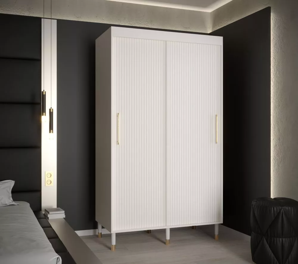 Skapis Calipso Slim 1 · Balts · 120 × 62 × 208 cm
