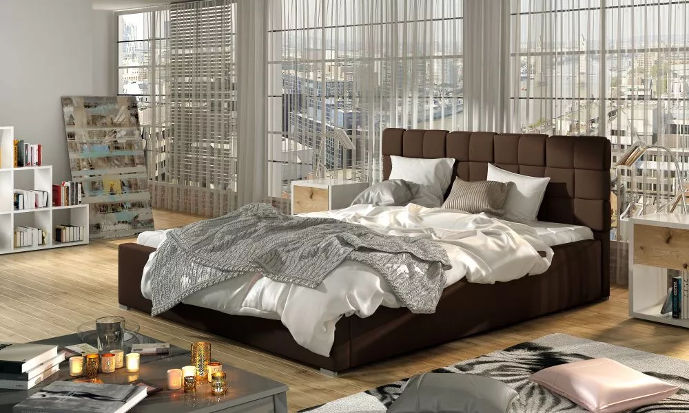 Gulta Grand Basic ar stelāžu Guļamvietas platums: 140 cm, Guļamvietas garums: 200 cm, stelāžas tips: koka, · Brūns · 160