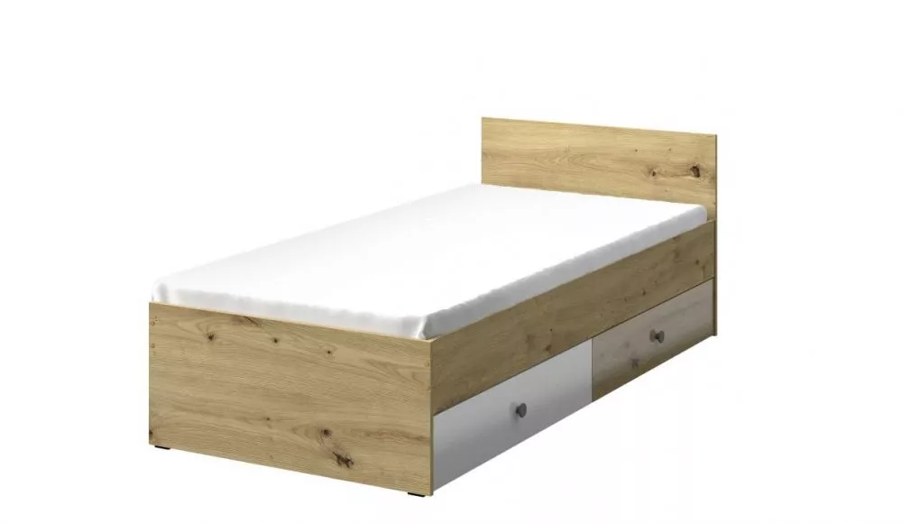 Bērnu gulta Nero 14 gloss 90x200 ar stelāžu Guļamvietas platums: 90 cm, Guļamvietas garums: 200 cm, · 94 × 203 × 41 cm