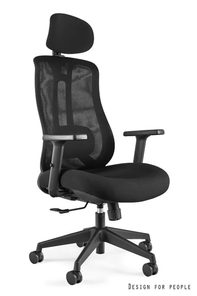 Datorkrēsls Vista Black Sēdvietas platums: 30 cm, · Melns · 52 × 69 × 117 cm