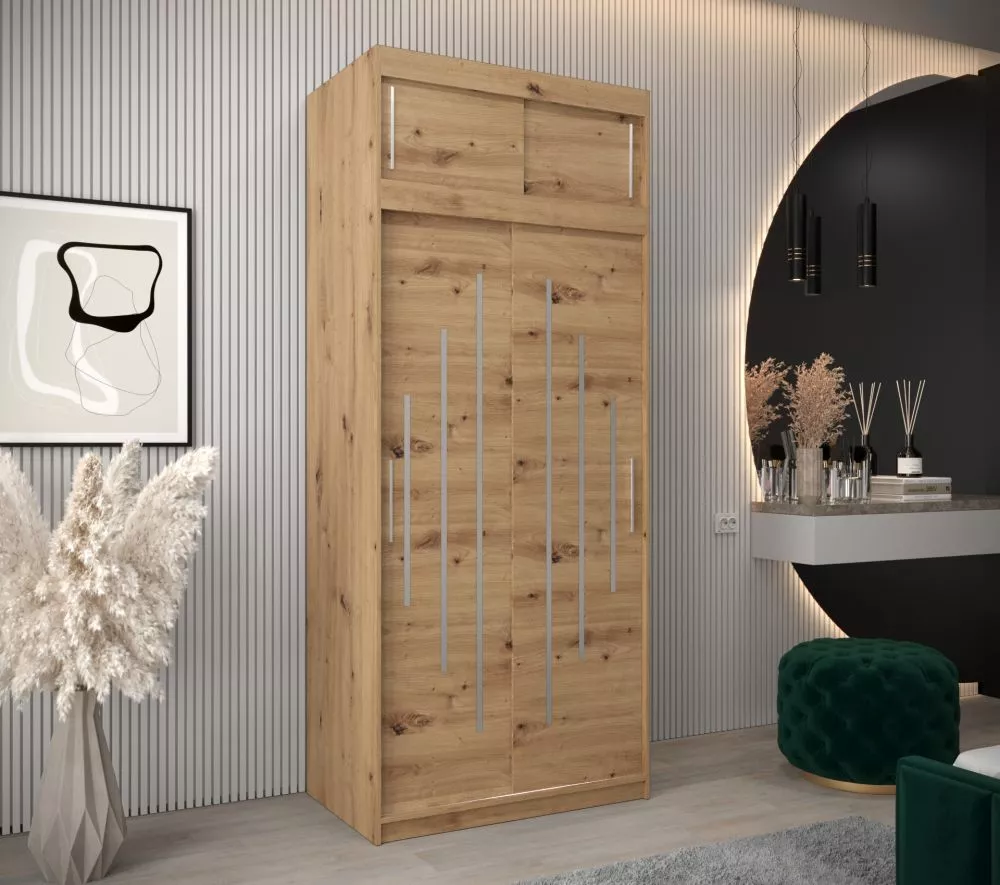Skapis York Premium · Ozols artisan · 100 × 62 × 240 cm