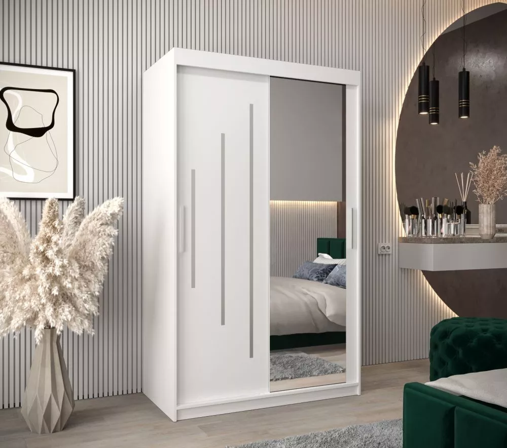 Skapis York 2 · Balts · 120 × 62 × 200 cm