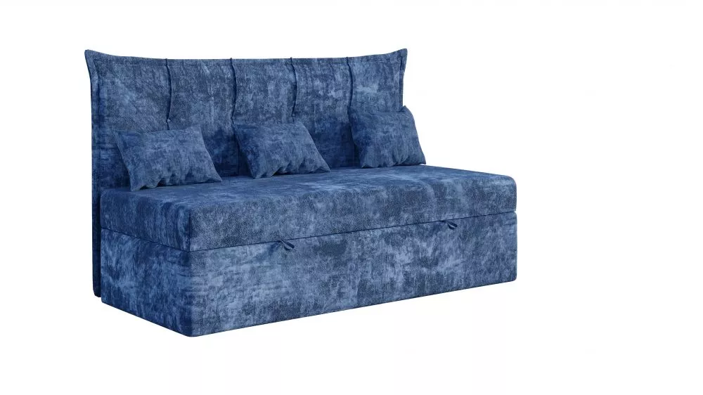 Gulta Bench 90x200 Boxspring Standard Guļamvietas platums: 90 cm, Guļamvietas garums: 200 cm, · Zils · 100 × 200 × 125 c
