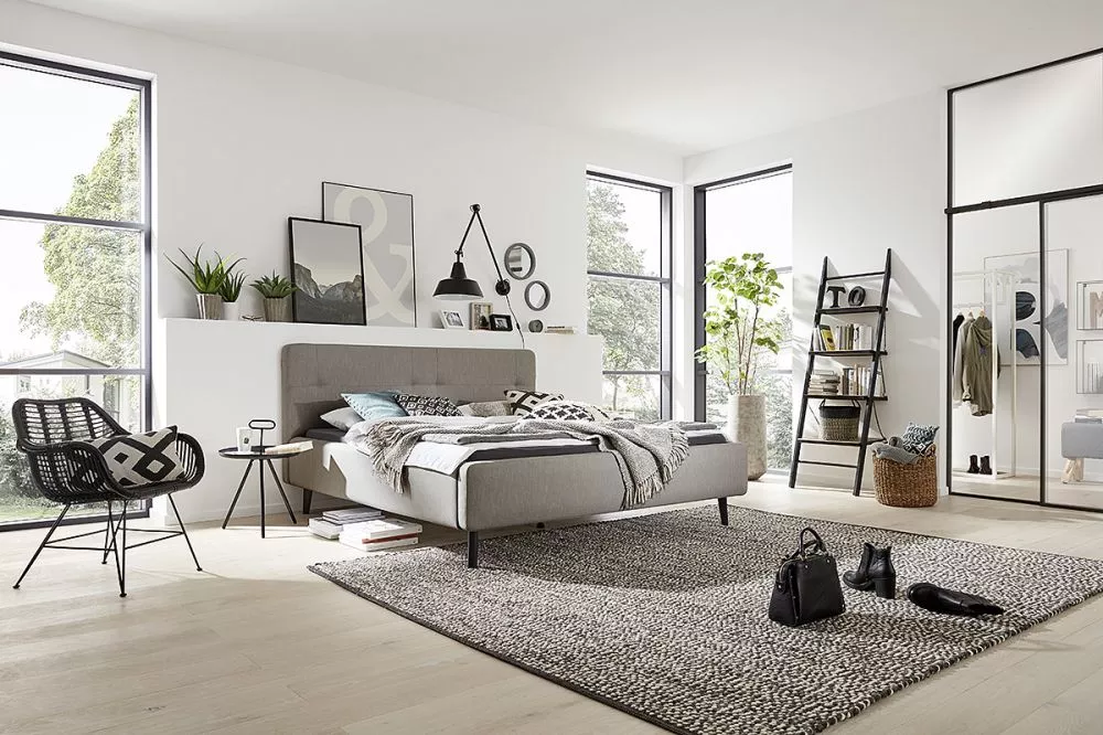 Gulta Interliving Standard 180x200 ar stelāžām Guļamvietas platums: 180 cm, Guļamvietas garums: 200 cm, stelāžas tips: k