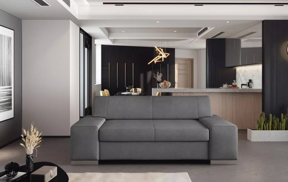 Dīvāns Porto 2S Premium standard · Tumši pelēks · 90 × 190 × 98 cm