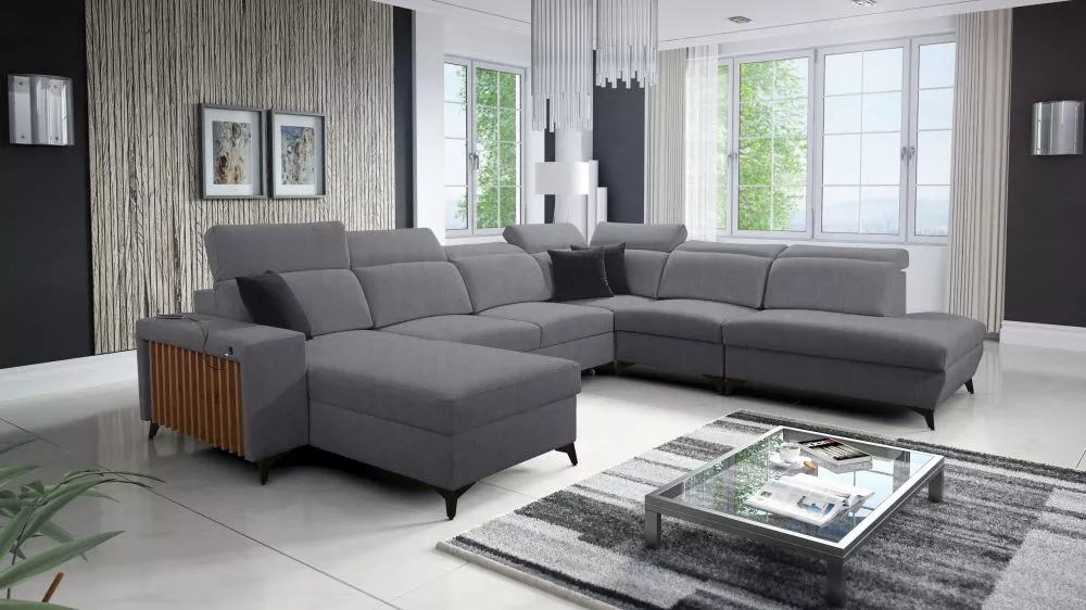 Dīvāns Bartone 10 Standard · Pelēks · 300 × 361 × 83 cm