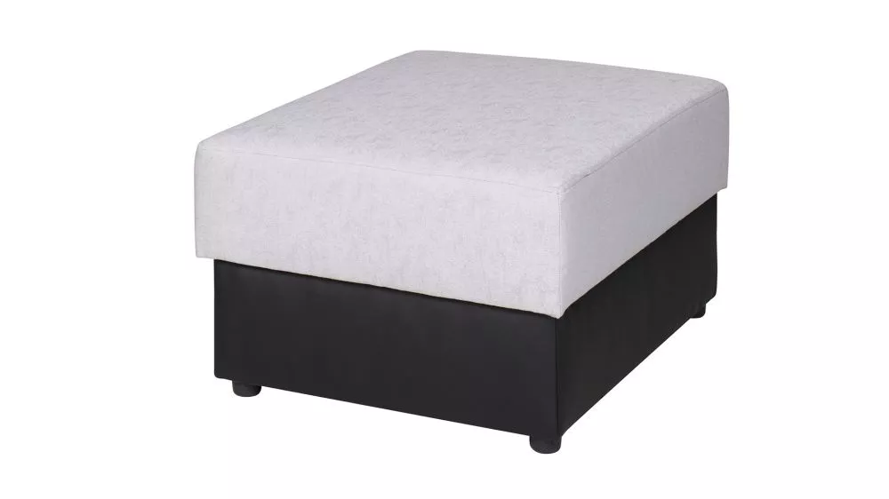 Pufs Bono P Standard Auduma numurs: Lotus 10 + Soft 11, · Gaiši pelēks + melns · 80 × 41 × 60 cm