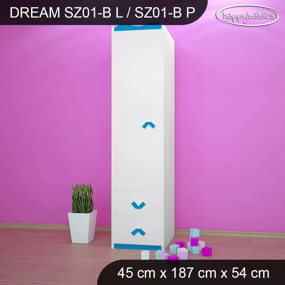 Bērnu skapis Dream SZ01-B · 45 × 54 × 187 cm