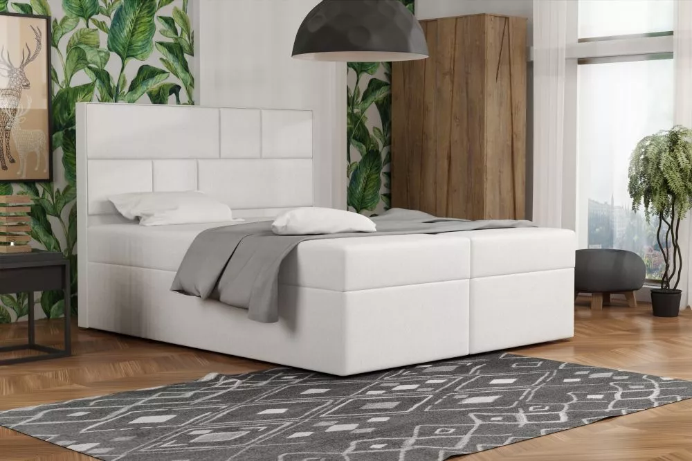 Gulta Modern Eco Standard Guļamvietas platums: 120 cm, Guļamvietas garums: 200 cm, · Balts · 122 × 210 × 120 cm