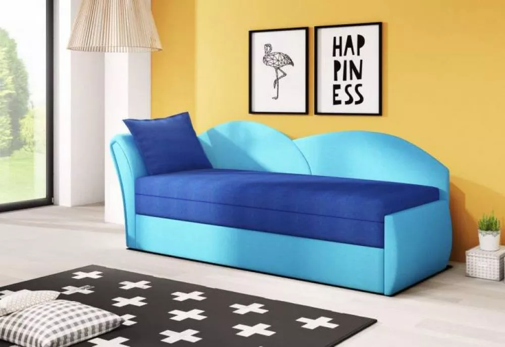 Dīvāns Comfort Aga standard · Zils + gaiši zils · 75 × 218 × 77 cm