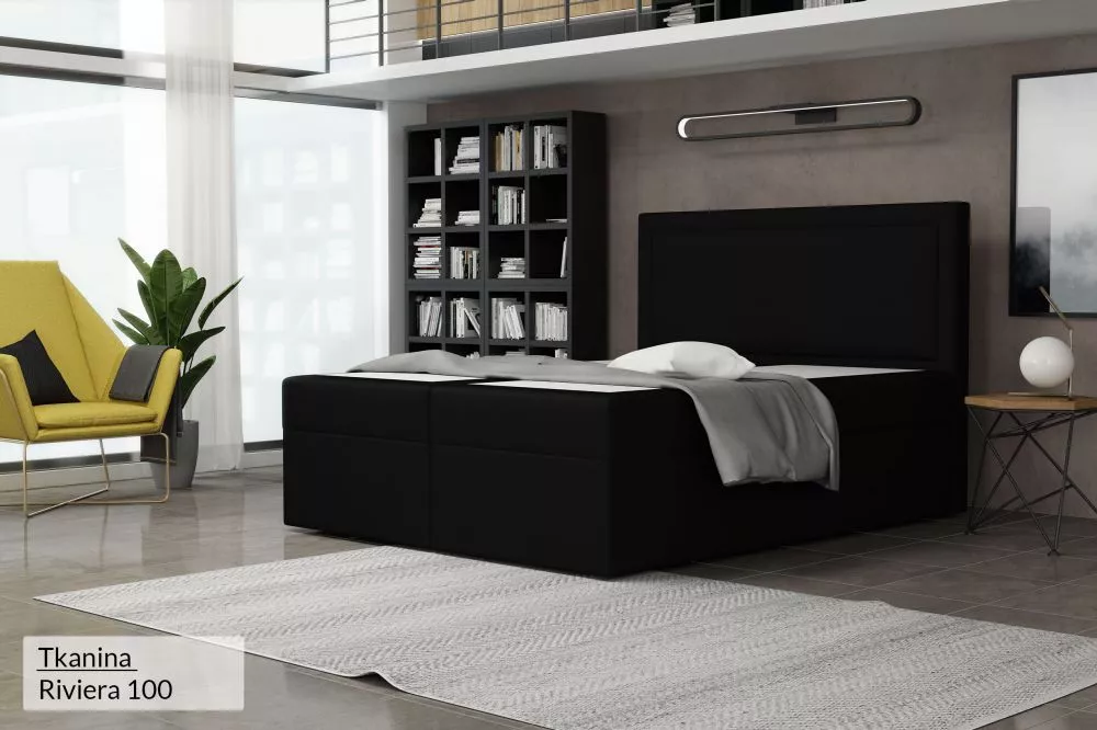 Gulta Musso Standard Guļamvietas platums: 120 cm, Guļamvietas garums: 200 cm, · Melns · 122 × 210 × 120 cm