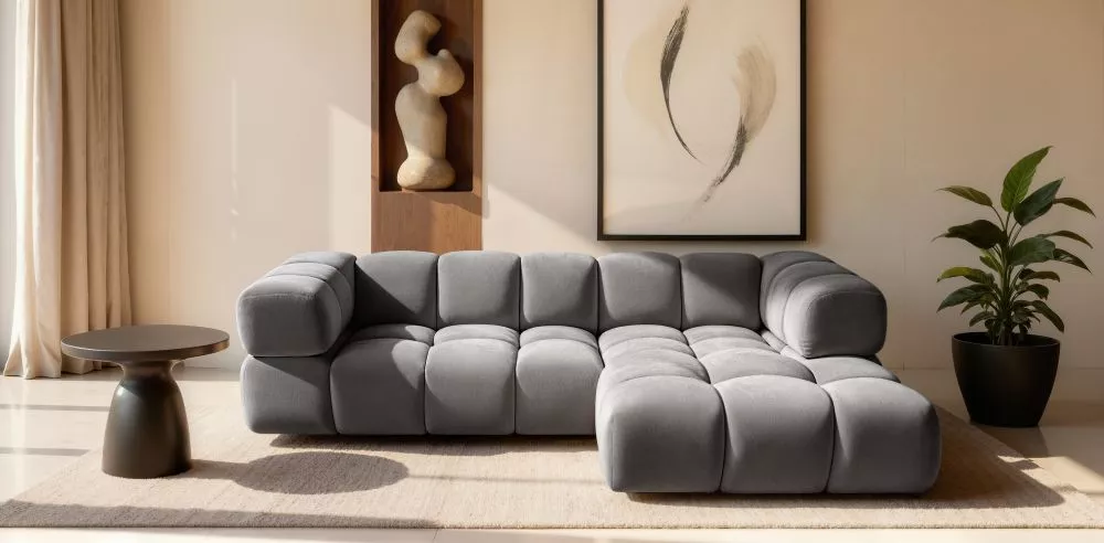 Dīvāns Averro Corner Standard · Pelēks · 150 × 280 × 70 cm