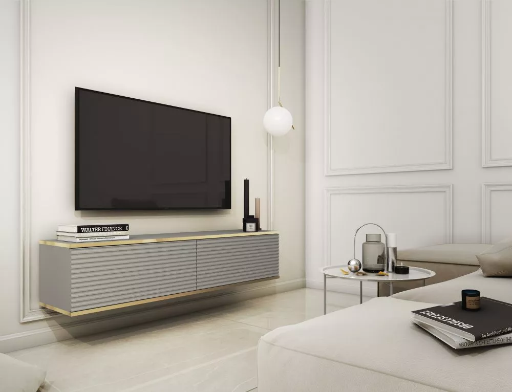 TV tumba Oro MDF · Pelēks · 135 × 32 × 30 cm