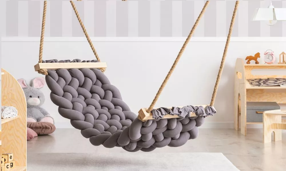 Šūpuļtīkls Adeko Ha · Tumši pelēks · 61 × 125 cm