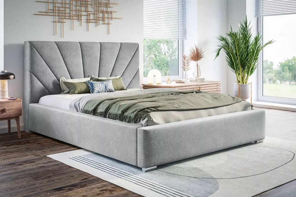 Gulta Bed 9 standard ar stelāžu Guļamvietas platums: 120 cm, Guļamvietas garums: 200 cm, stelāžas tips: koka, · Pelēks ·