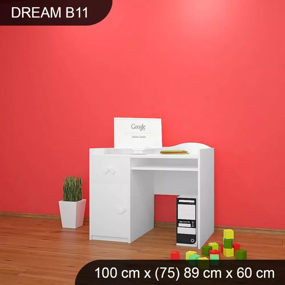 Bērnu rakstāmgalds Dream B11 Maksimālais augstums: 89 cm, · 100 × 75 × 60 cm