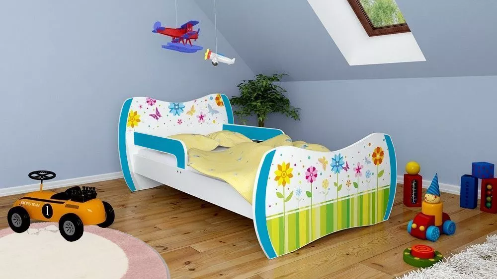 Bērnu gulta Dream L03 160x80 DM09 ar stelāžu Guļamvietas platums: 80 cm, Guļamvietas garums: 160 cm, · 104 × 164 × 71 cm