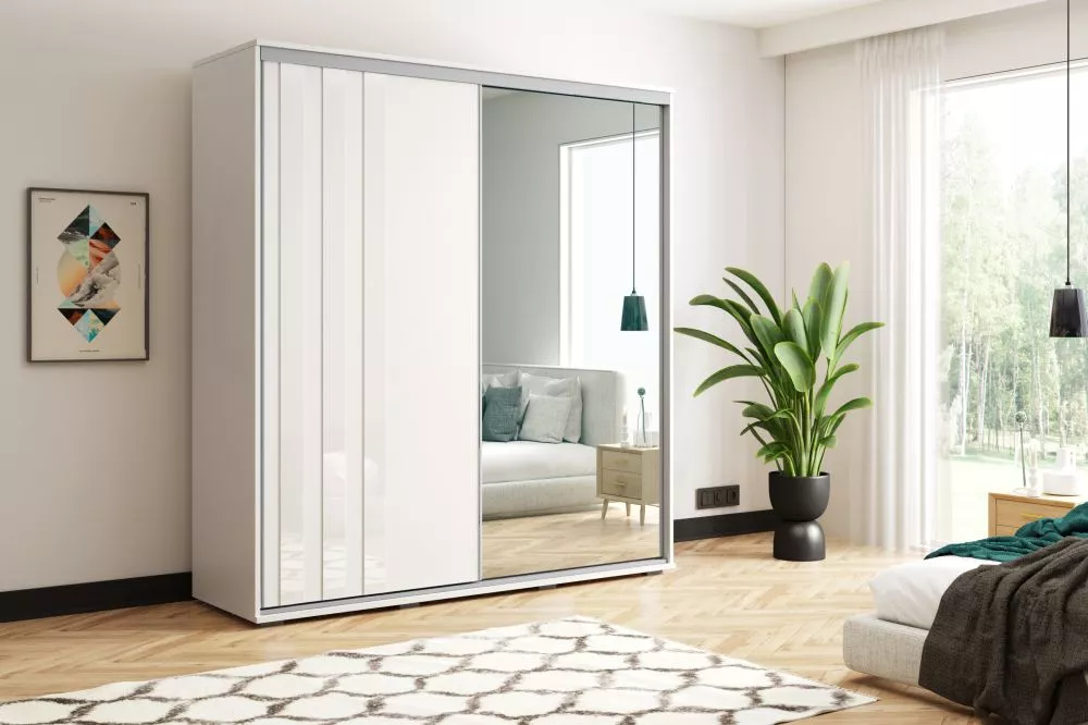 Skapis Modern A8 · Balts · 175 × 62 × 215 cm