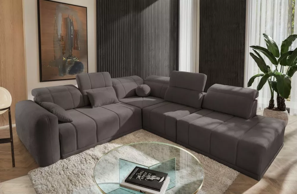 Dīvāns Ravello 9 Standard · Brūni pelēks · 287 × 300 × 82 cm