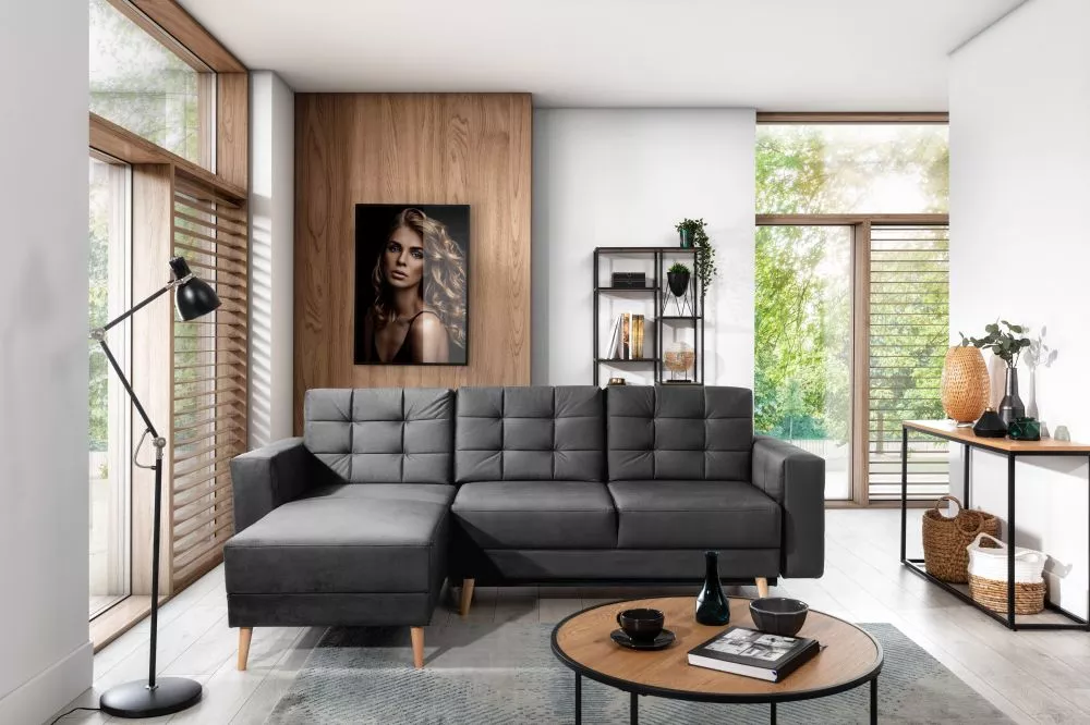 Dīvāns Asgard L Premium standard · Antracīts · 162 × 250 × 87 cm