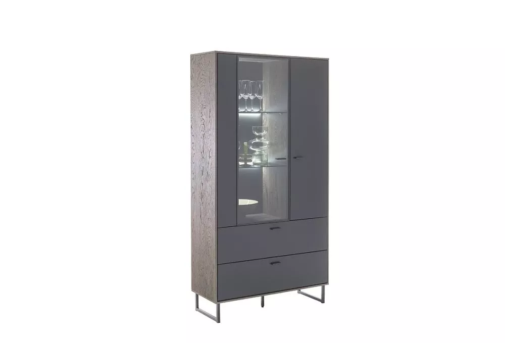 Sekcija Venezia T11 ar LED Korpusa krāsa: tumšais ozols, · 98 × 37 × 185 cm