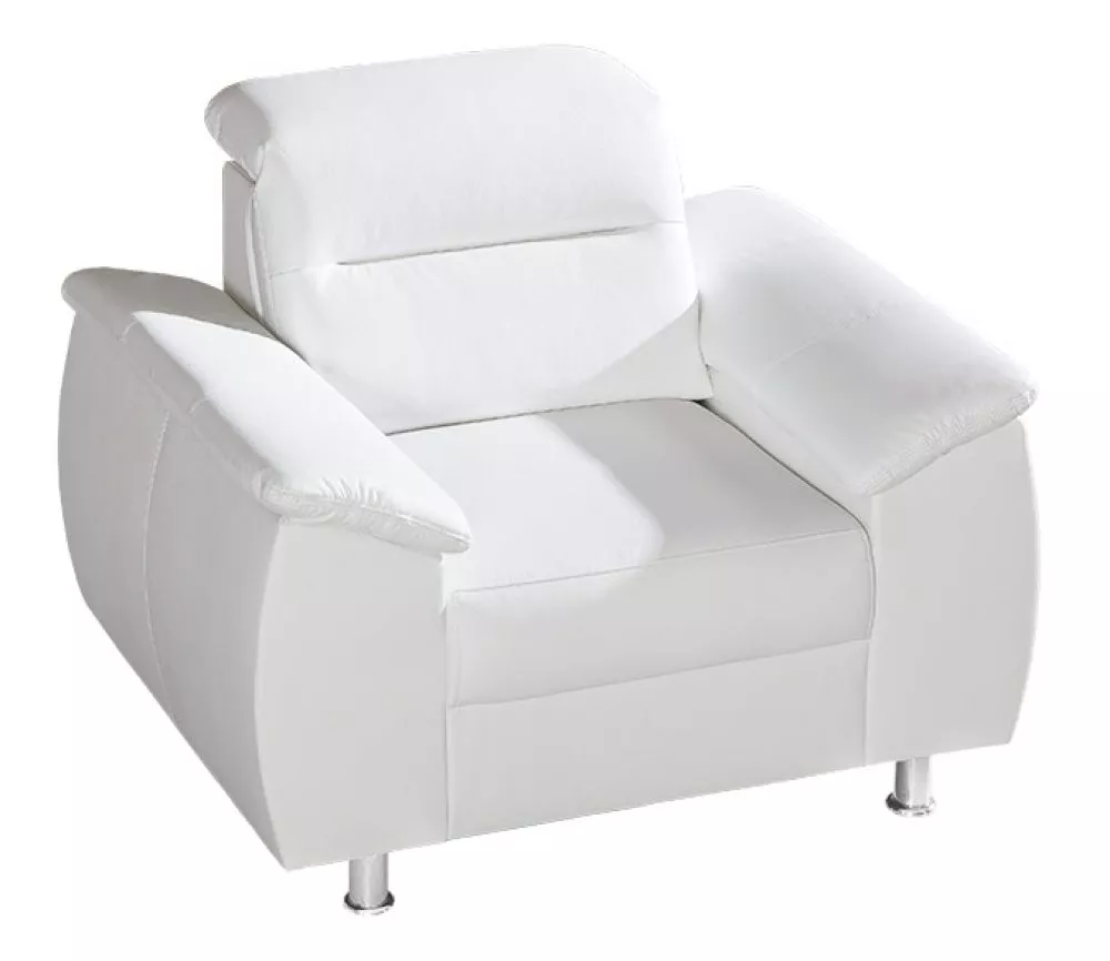 Mīksts krēsls Scandi 1S standard Sēdvietas dziļums: 52 cm, · Balts · 115 × 100 × 90 cm
