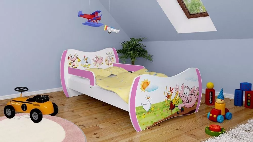Bērnu gulta Dream L03 160x80 DM21 ar stelāžu Guļamvietas platums: 80 cm, Guļamvietas garums: 160 cm, · 104 × 164 × 71 cm