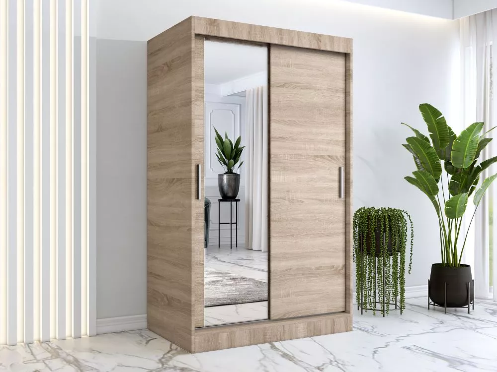 Skapis Sofia Mirror · Sonoma · 120 × 60 × 200 cm